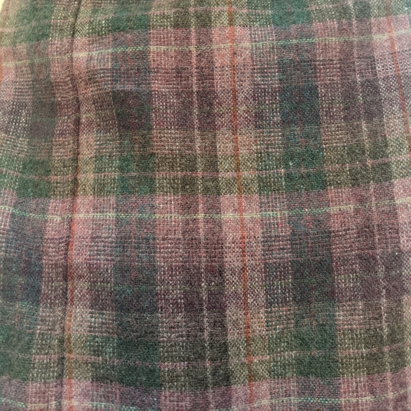 Vintage Yves Saint Laurent tricot plaid wool skirt - Picture 7 of 10